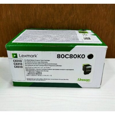 Lexmark toner 80C80K0 (Black) original